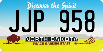 ND license plate JJP958