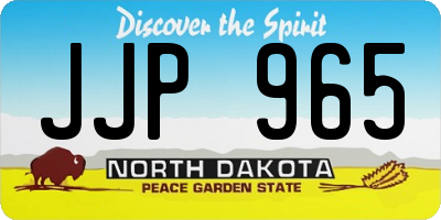 ND license plate JJP965