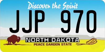 ND license plate JJP970