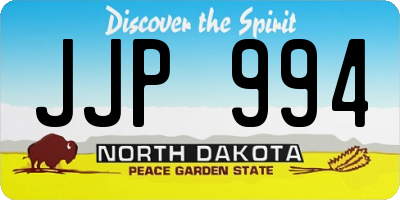 ND license plate JJP994