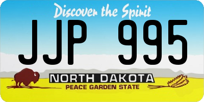 ND license plate JJP995