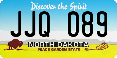 ND license plate JJQ089