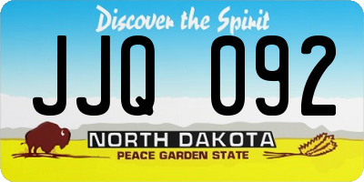 ND license plate JJQ092