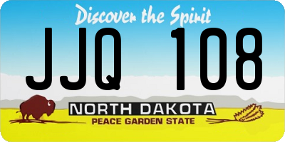ND license plate JJQ108
