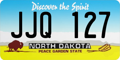ND license plate JJQ127