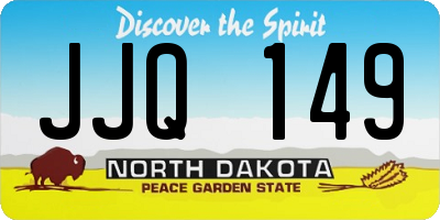 ND license plate JJQ149