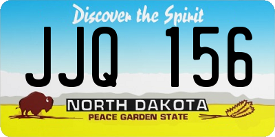 ND license plate JJQ156