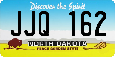 ND license plate JJQ162