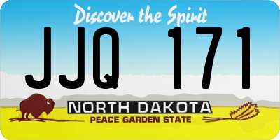 ND license plate JJQ171