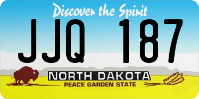 ND license plate JJQ187