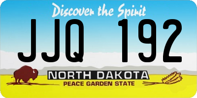ND license plate JJQ192