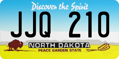 ND license plate JJQ210