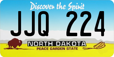 ND license plate JJQ224