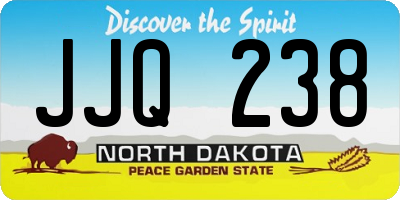 ND license plate JJQ238