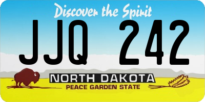 ND license plate JJQ242