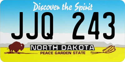 ND license plate JJQ243