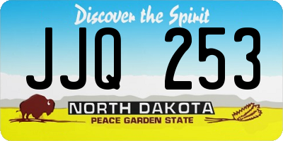 ND license plate JJQ253