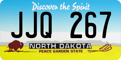 ND license plate JJQ267