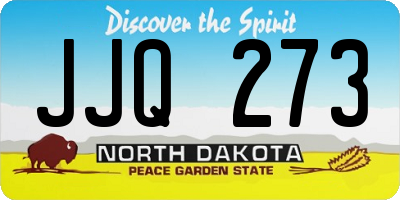 ND license plate JJQ273
