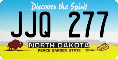 ND license plate JJQ277