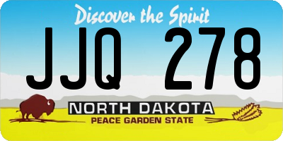 ND license plate JJQ278