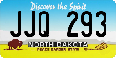 ND license plate JJQ293