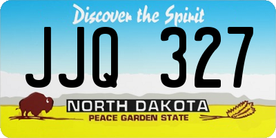 ND license plate JJQ327