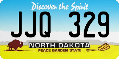 ND license plate JJQ329