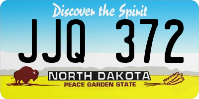 ND license plate JJQ372