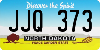 ND license plate JJQ373