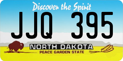 ND license plate JJQ395