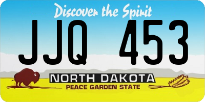 ND license plate JJQ453