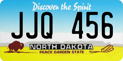 ND license plate JJQ456