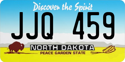 ND license plate JJQ459