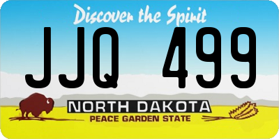 ND license plate JJQ499