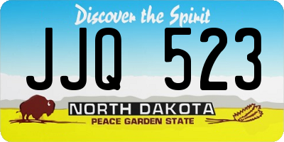 ND license plate JJQ523