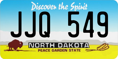 ND license plate JJQ549