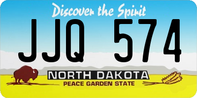 ND license plate JJQ574