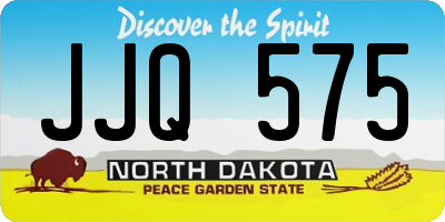 ND license plate JJQ575