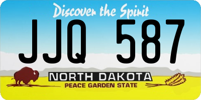 ND license plate JJQ587