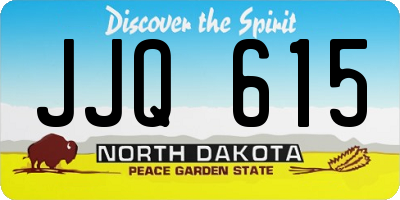 ND license plate JJQ615