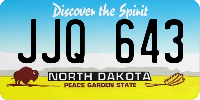 ND license plate JJQ643