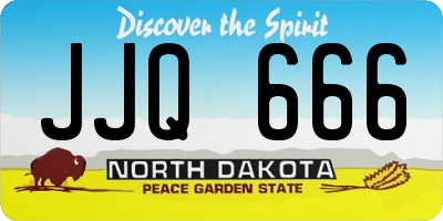 ND license plate JJQ666