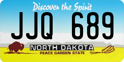 ND license plate JJQ689