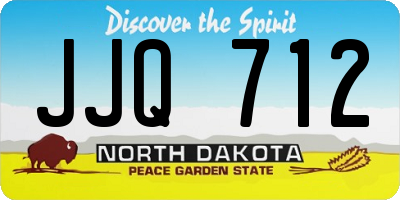 ND license plate JJQ712