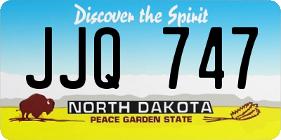 ND license plate JJQ747