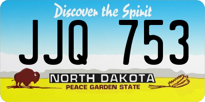 ND license plate JJQ753