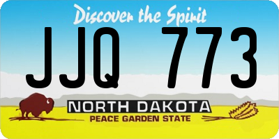 ND license plate JJQ773