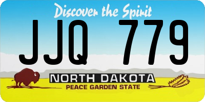 ND license plate JJQ779