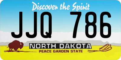 ND license plate JJQ786